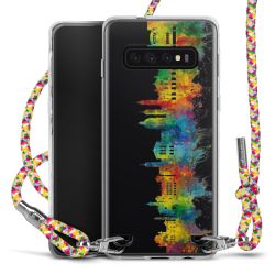 New Carry Case Transparent Stoff colourful/silber