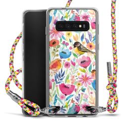 New Carry Case Transparent Stoff colourful/silber