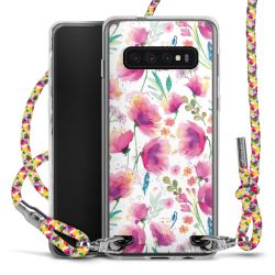 New Carry Case Transparent Stoff colourful/silber