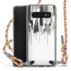 New Carry Case Transparent Stoff colourful/silber