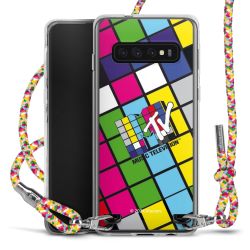 New Carry Case Transparent Stoff colourful/silber