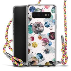 New Carry Case Transparent Stoff colourful/silber