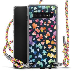 New Carry Case Transparent Stoff colourful/silber