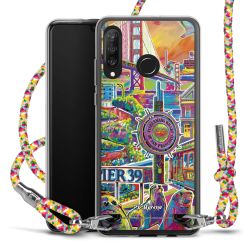 New Carry Case Transparent Stoff colourful/silber