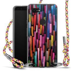 New Carry Case Transparent Stoff colourful/silber