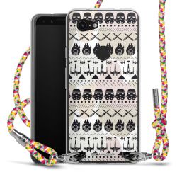 New Carry Case Transparent Stoff colourful/silber