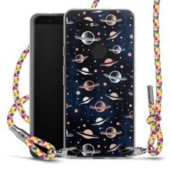 New Carry Case Transparent Stoff colourful/silber