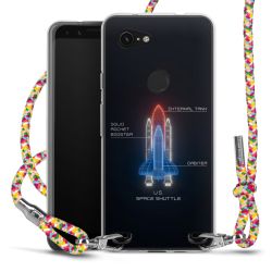 New Carry Case Transparent Stoff colourful/silber