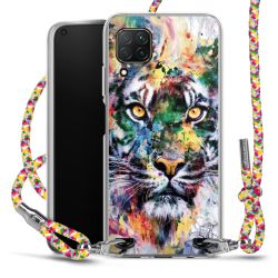 New Carry Case Transparent Stoff colourful/silber