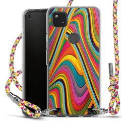 New Carry Case Transparent Stoff colourful/silber