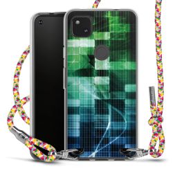 New Carry Case Transparent Stoff colourful/silber