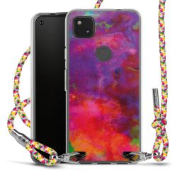 New Carry Case Transparent Stoff colourful/silber