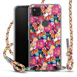 New Carry Case Transparent Stoff colourful/silber