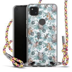 New Carry Case Transparent Stoff colourful/silber