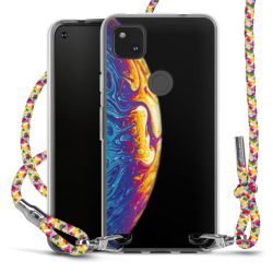 New Carry Case Transparent Stoff colourful/silber