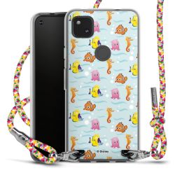 New Carry Case Transparent Stoff colourful/silber