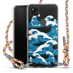 New Carry Case Transparent Stoff colourful/silber