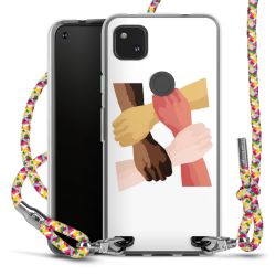 New Carry Case Transparent Stoff colourful/silber