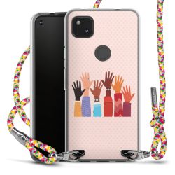 New Carry Case Transparent Stoff colourful/silber