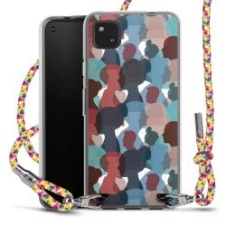 New Carry Case Transparent Stoff colourful/silber