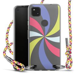 New Carry Case Transparent Stoff colourful/silber