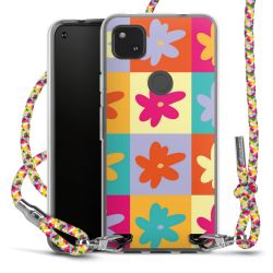 New Carry Case Transparent Stoff colourful/silber