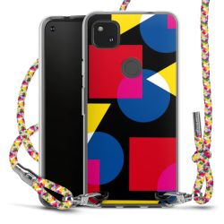 New Carry Case Transparent Stoff colourful/silber