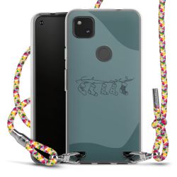 New Carry Case Transparent Stoff colourful/silber