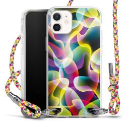 New Carry Case Transparent Stoff colourful/silber