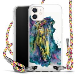 New Carry Case Transparent Stoff colourful/silber