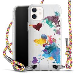 New Carry Case Transparent Stoff colourful/silber