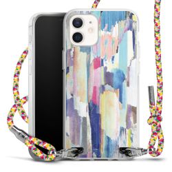 New Carry Case Transparent Stoff colourful/silber