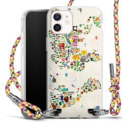 New Carry Case Transparent Stoff colourful/silber