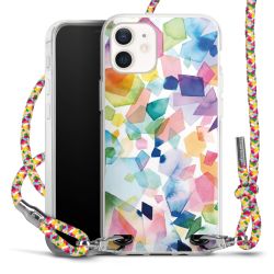 New Carry Case Transparent Stoff colourful/silber