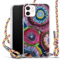 New Carry Case Transparent Stoff colourful/silber