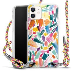 New Carry Case Transparent Stoff colourful/silber