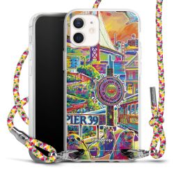 New Carry Case Transparent Stoff colourful/silber