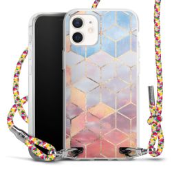 New Carry Case Transparent Stoff colourful/silber