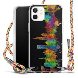 New Carry Case Transparent Stoff colourful/silber