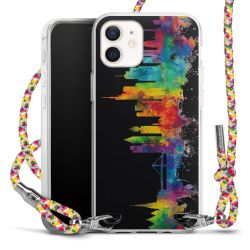 New Carry Case Transparent Stoff colourful/silber