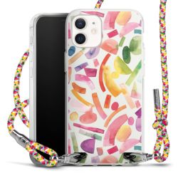 New Carry Case Transparent Stoff colourful/silber