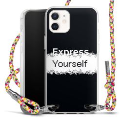 New Carry Case Transparent Stoff colourful/silber