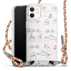 New Carry Case Transparent Stoff colourful/silber