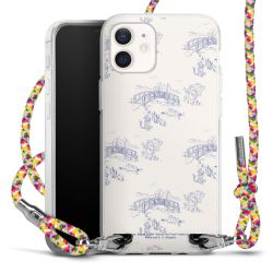 New Carry Case Transparent Stoff colourful/silber