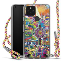 New Carry Case Transparent Stoff colourful/silber