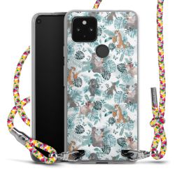 New Carry Case Transparent Stoff colourful/silber