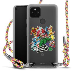 New Carry Case Transparent Stoff colourful/silber