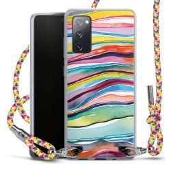 New Carry Case Transparent Stoff colourful/silber