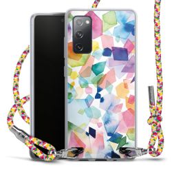 New Carry Case Transparent Stoff colourful/silber