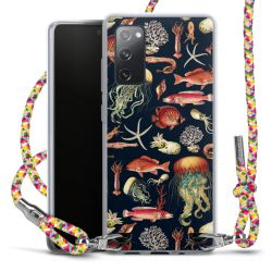 New Carry Case Transparent Stoff colourful/silber